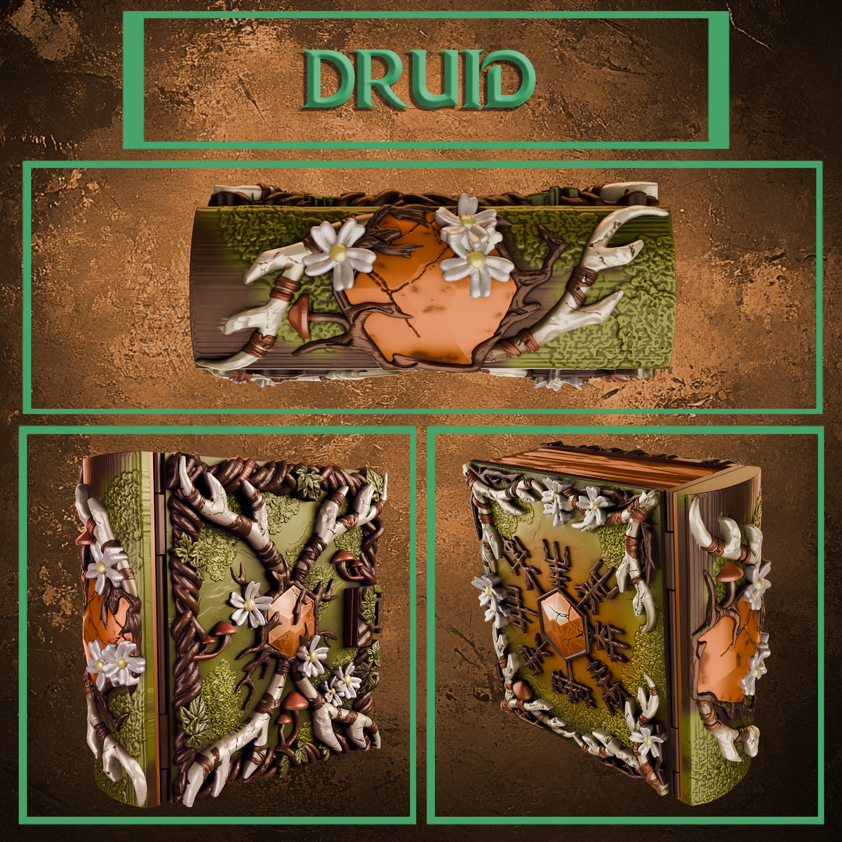 The Heroes' Tomes : Druid Tome – Mojibake Collectibles 3D Printed Terrain (28mm) - image 1