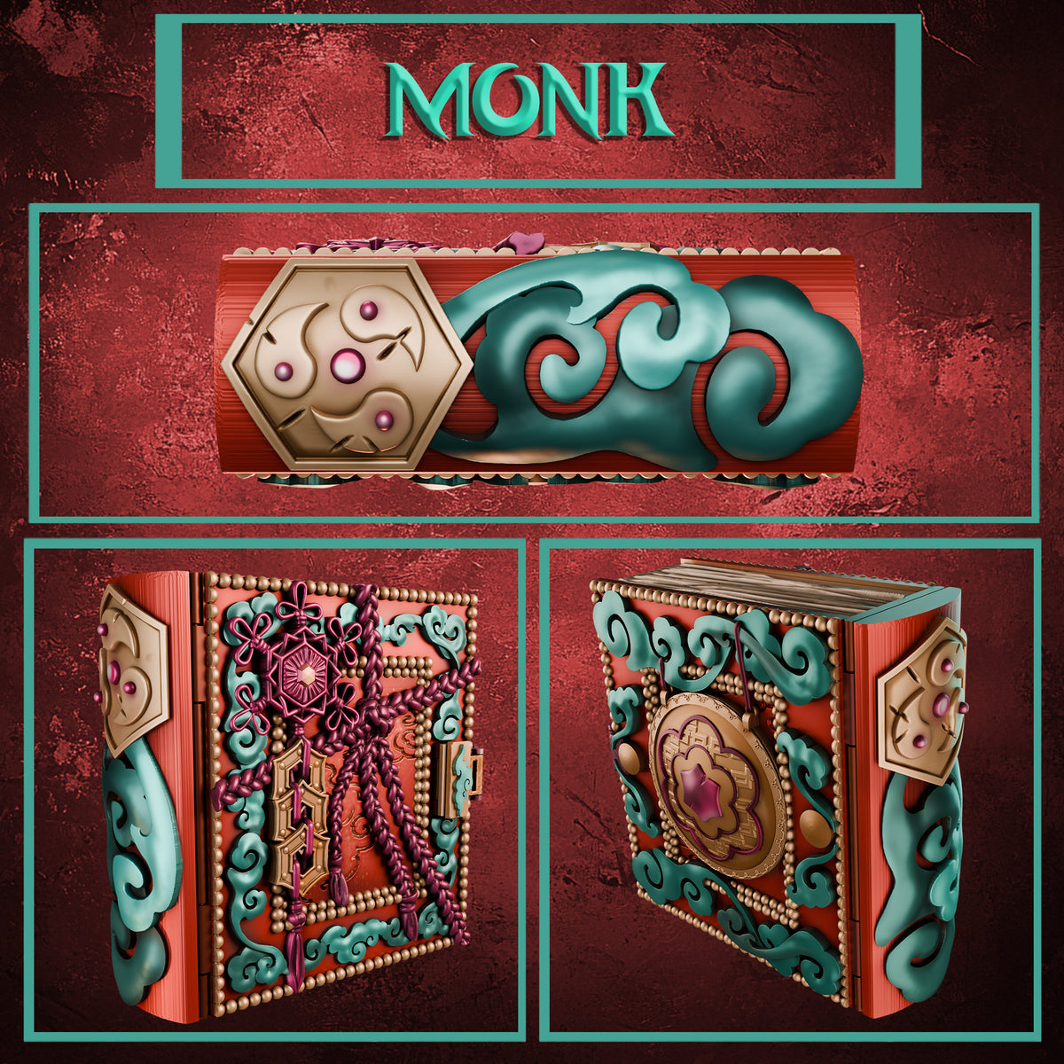 The Heroes' Tomes : Monk Tome – Mojibake Collectibles 3D Printed Terrain (28mm) - image 1
