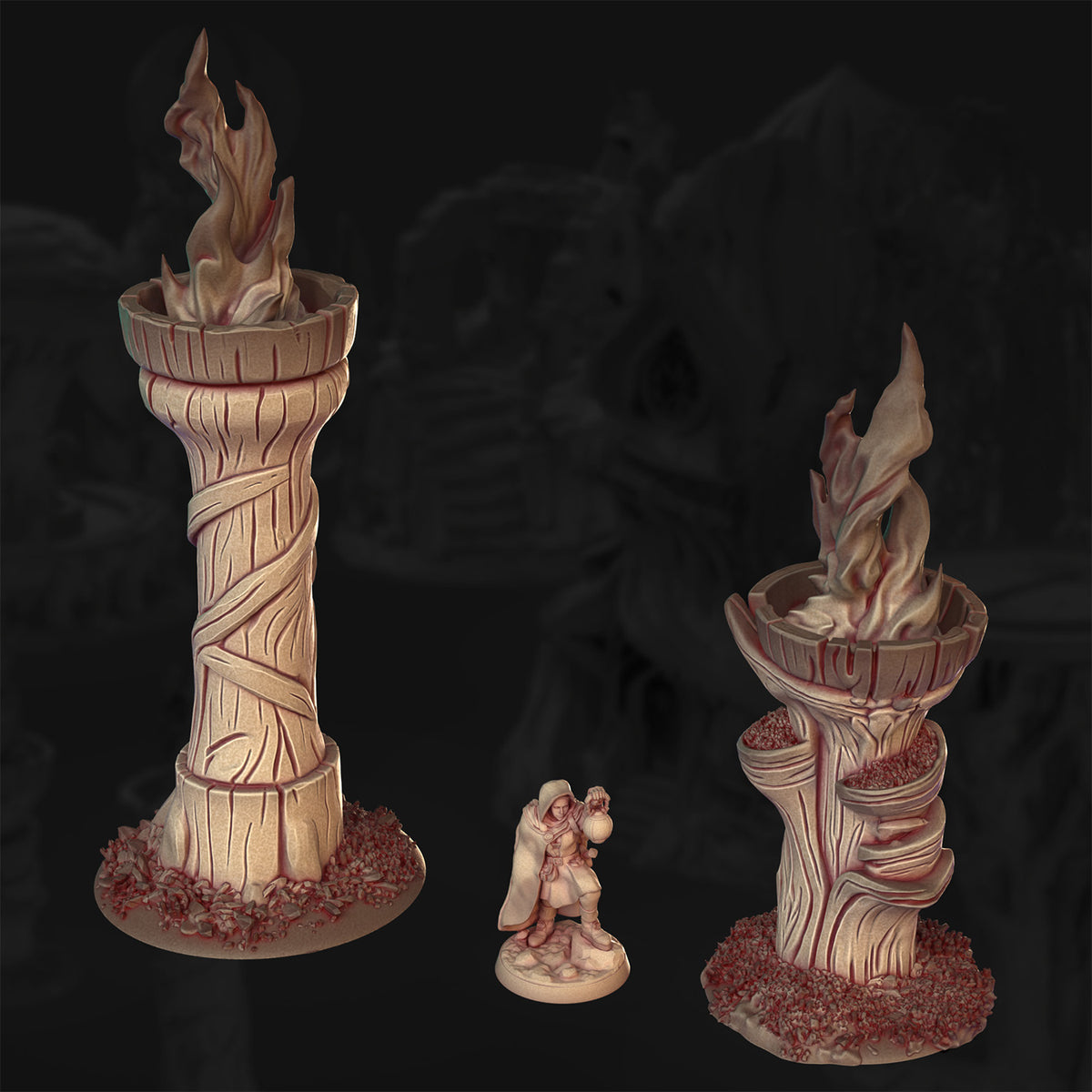 Veiled Pyres – The Veiled Grove | 3DHexes 3D Printed Tabletop Terrain (28-32mm) - image 2
