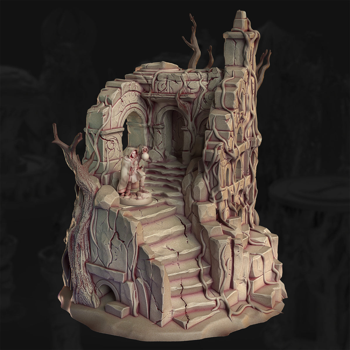 Entangled Ruins – The Veiled Grove | 3DHexes 3D Printed Tabletop Terrain (28-32mm) - image 3