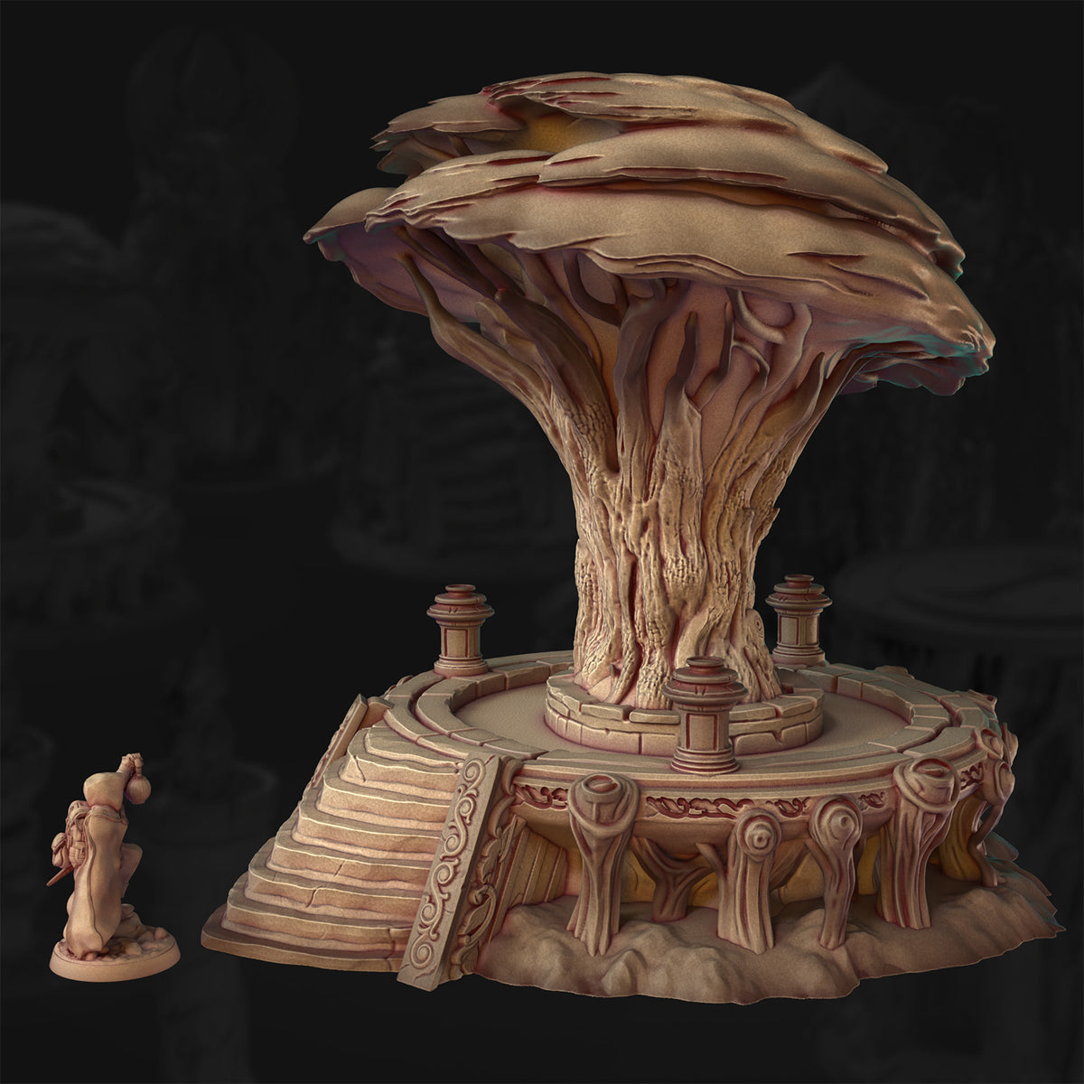 Tree - Pond – The Veiled Grove | 3DHexes 3D Printed Tabletop Terrain (28-32mm) - image 3