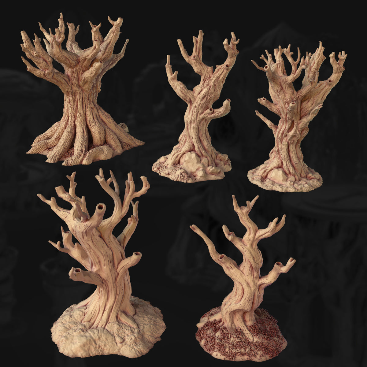 Veiled Trees – The Veiled Grove | 3DHexes 3D Printed Tabletop Terrain (28-32mm) - image 3