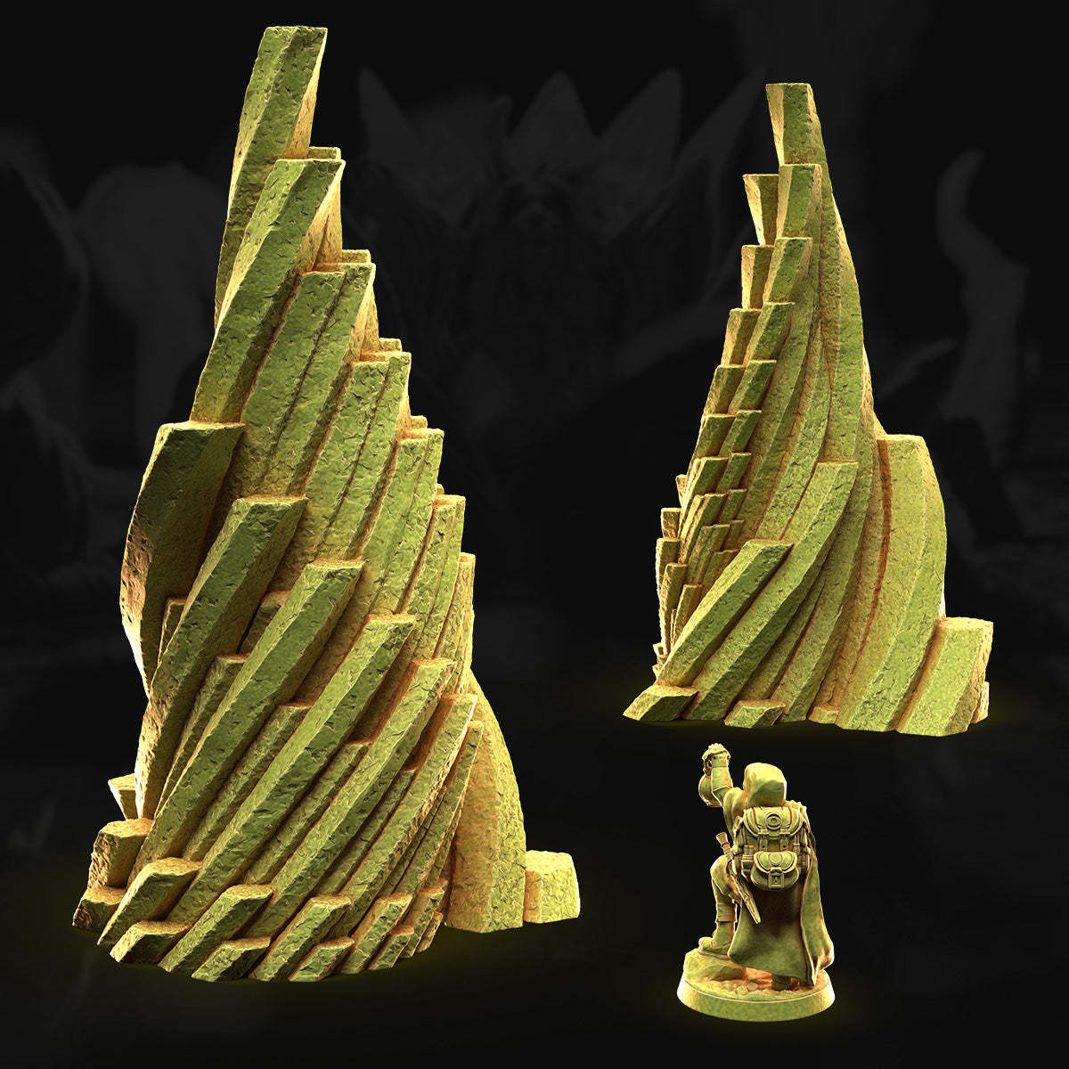 Spire – Basalt Rocks | 3DHexes 3D Printed Tabletop Terrain (28-32mm) - image 2