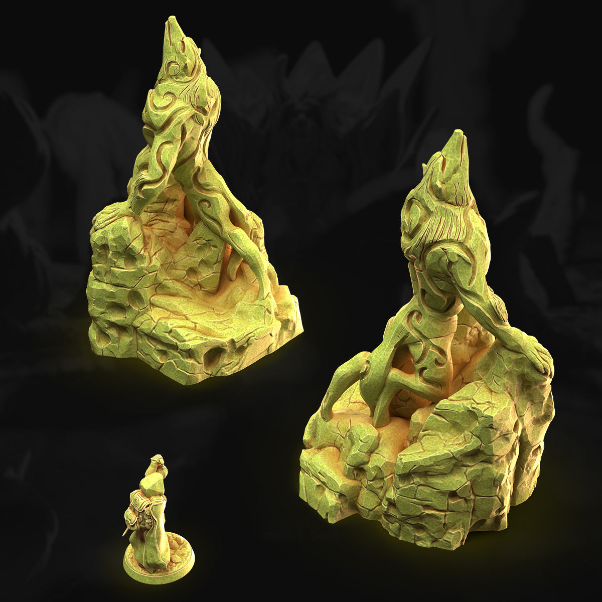 Statue of the Cursed Ones – 3DHexes 3D Printed Tabletop Terrain (28-32mm) - image 2