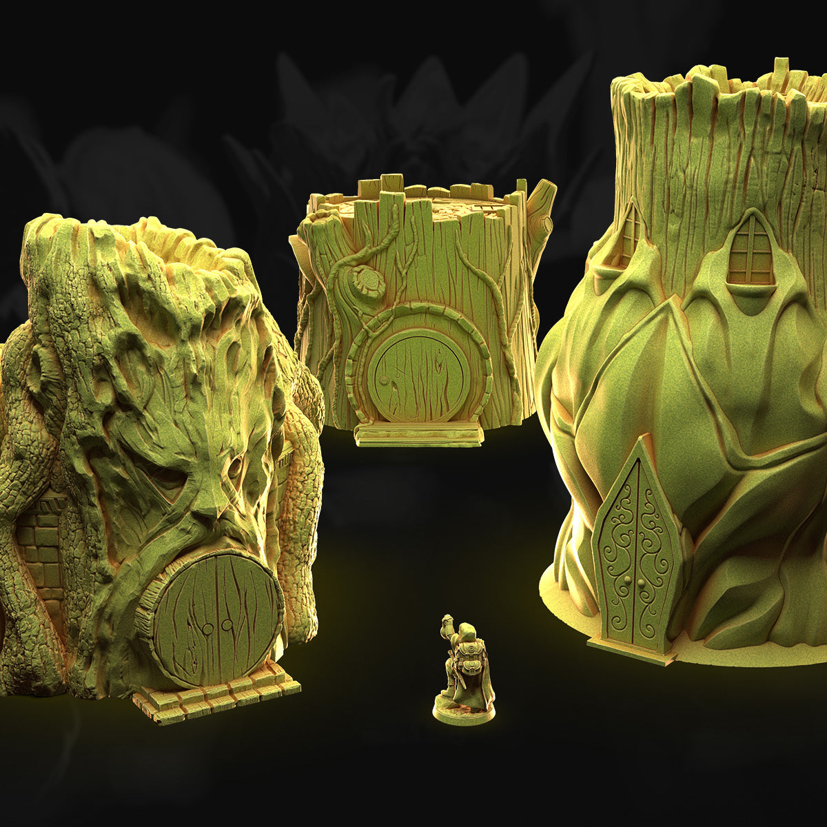 Arboreal Houses (Exterior Only) – 3DHexes 3D Printed Tabletop Terrain (28-32mm) - image 5