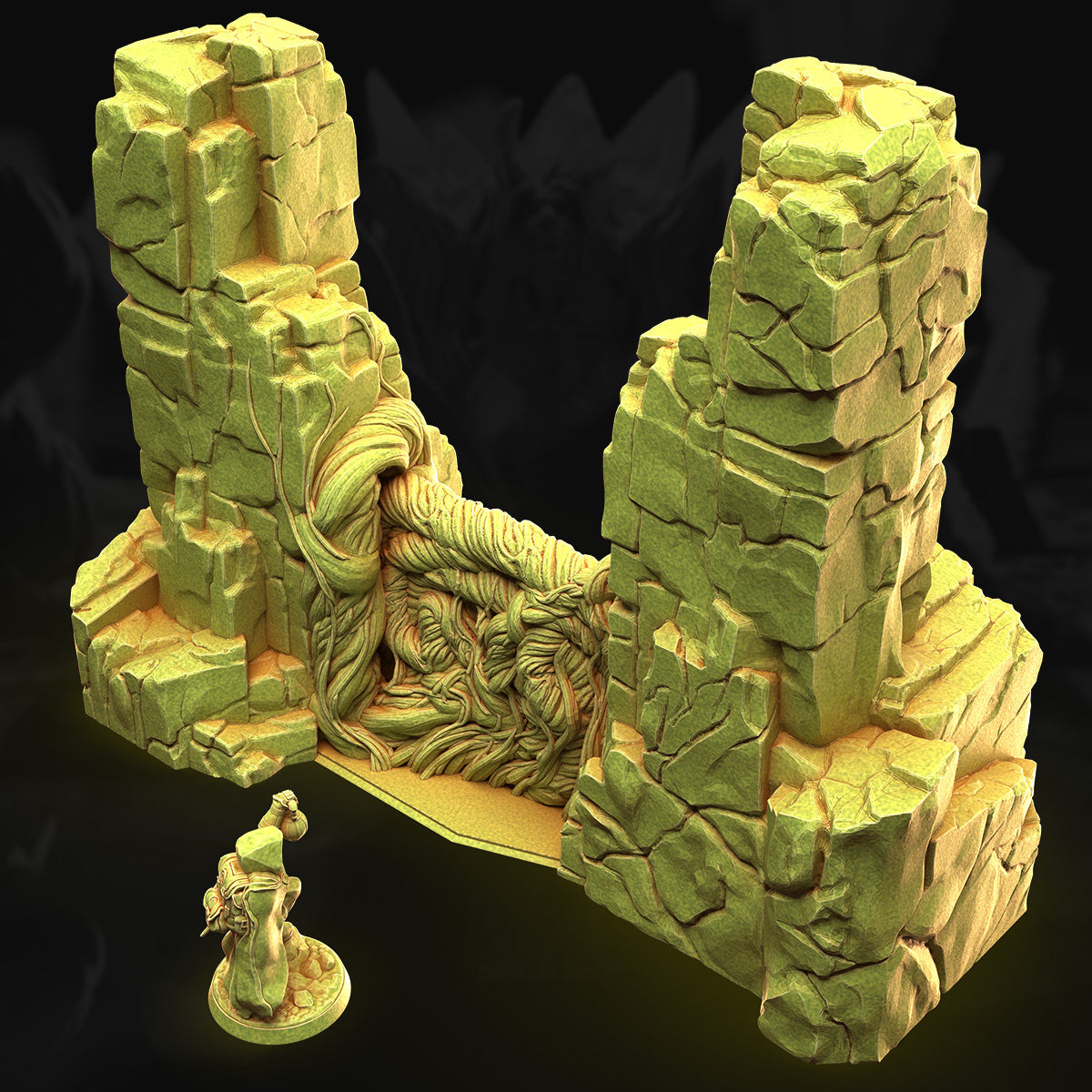 The Vined Passage – 3DHexes 3D Printed Tabletop Terrain (28-32mm) - image 2