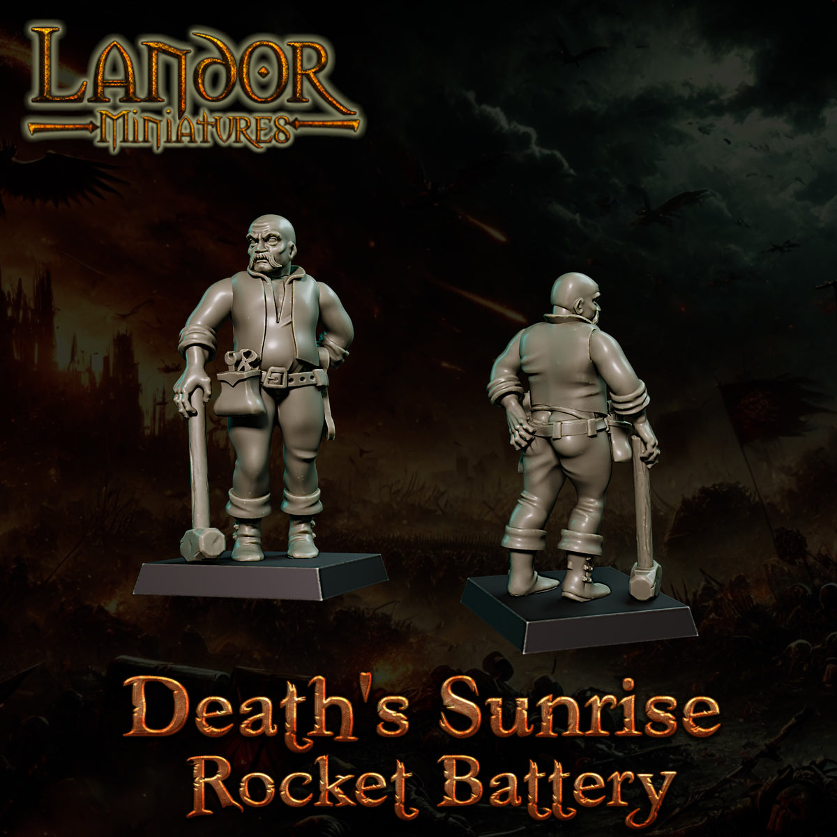 Death's Sunrise Rocket Battery – Landor Miniatures 3D Printed Miniature (32mm) - image 7