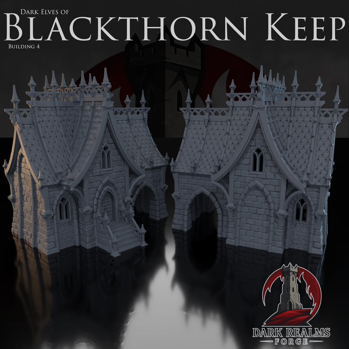 Dark Kin Elf Building 4 – Blackthorn Keep – Tabletop Terrain – product image 1