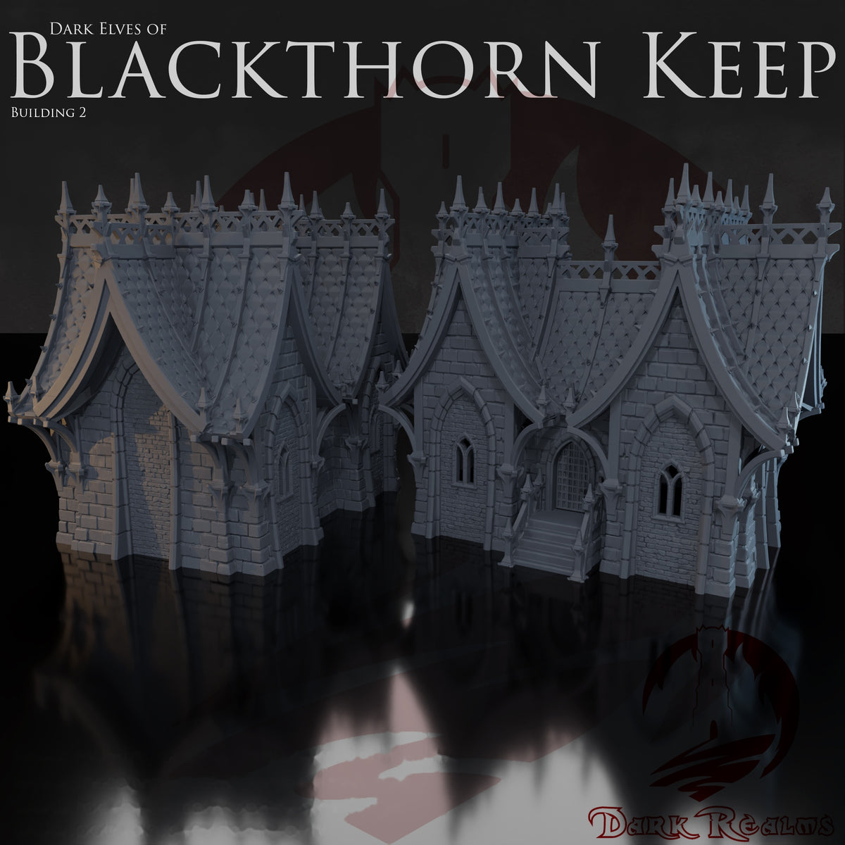 Dark Kin Elf Building 2 – Blackthorn Keep – Tabletop Terrain – product image 1