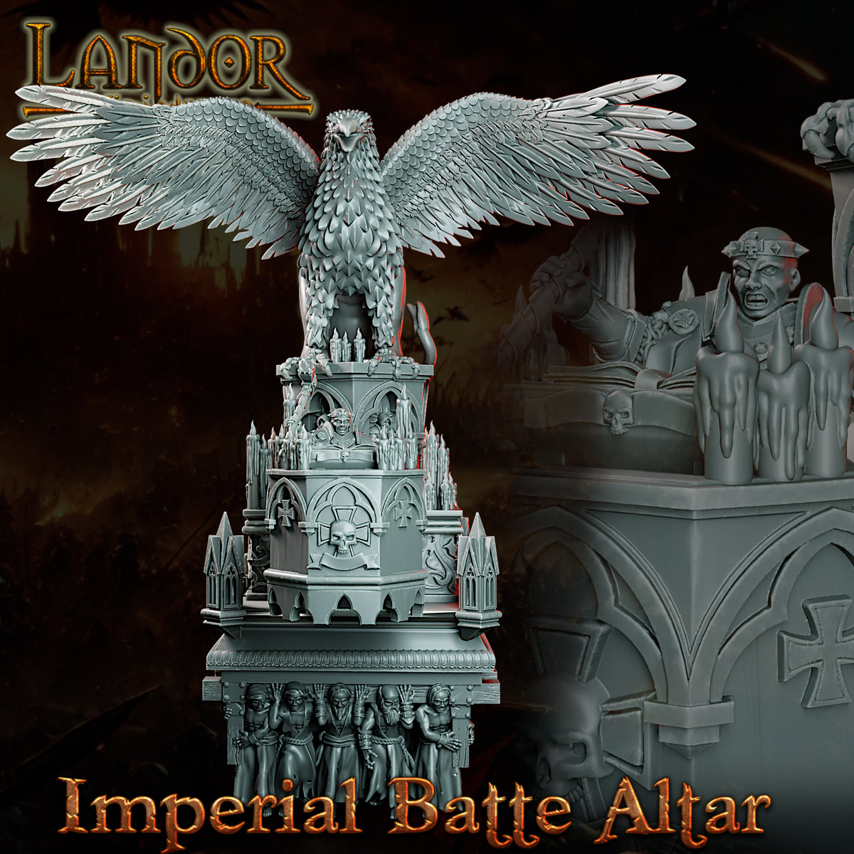 Imperial Battle Altar – Landor Miniatures 3D Printed Miniature (32mm) - image 6