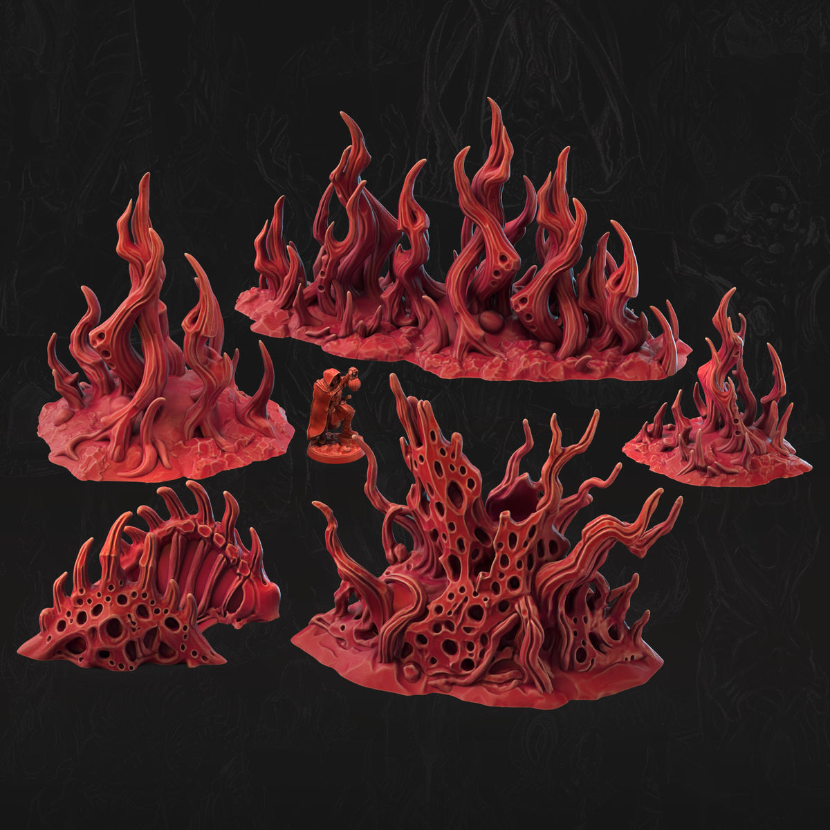 Bone Corals Bone Dominion 3D printed tabletop terrain by 3DHexes