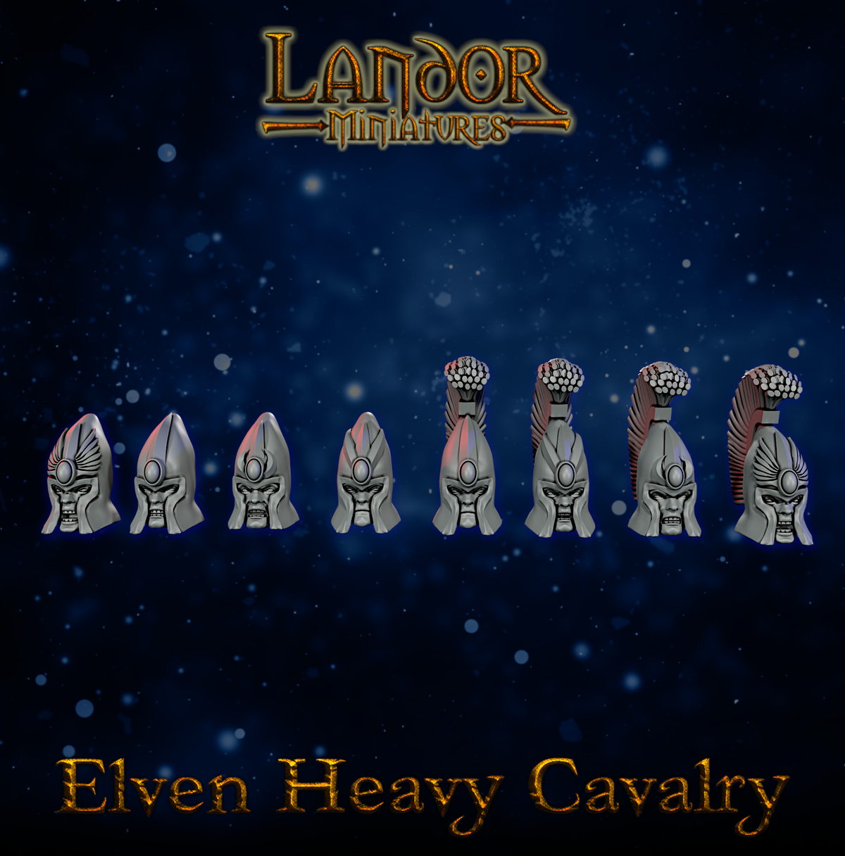 Elven Heavy Cavalry – Landor Miniatures 3D Printed Miniature (32mm) - image 6