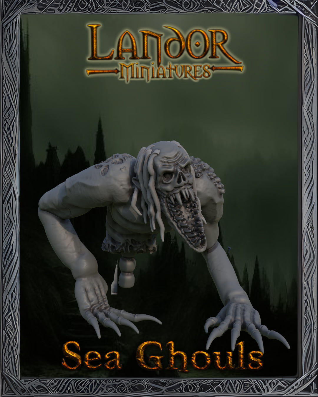 Sea Ghouls – Landor Miniatures 3D Printed Miniature (32mm) - image 11