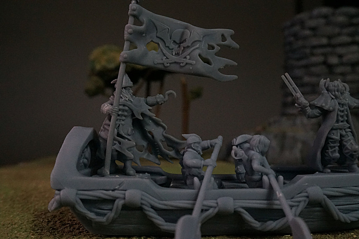 Pirate Rowboat – Landor Miniatures 3D Printed Miniature (32mm) - image 10