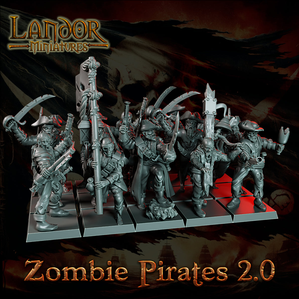 Zombie Pirates 2.0 – Landor Miniatures 3D Printed Miniature (32mm) - image 10
