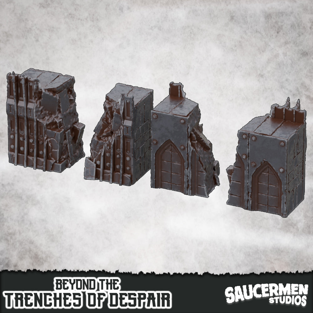 Great Wall - Breached Sections – Beyond the Trenches of Despair | Saucermen Studios 3D Printed Tabletop Terrain (28-3... - image 1