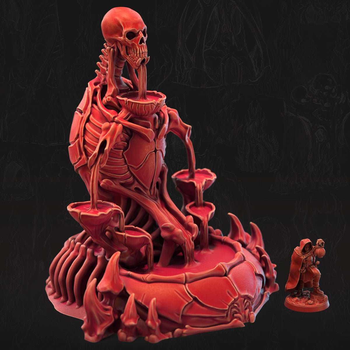 Boneshaped Fountain Bone Dominion 3D printed tabletop terrain by 3DHexes – view 2