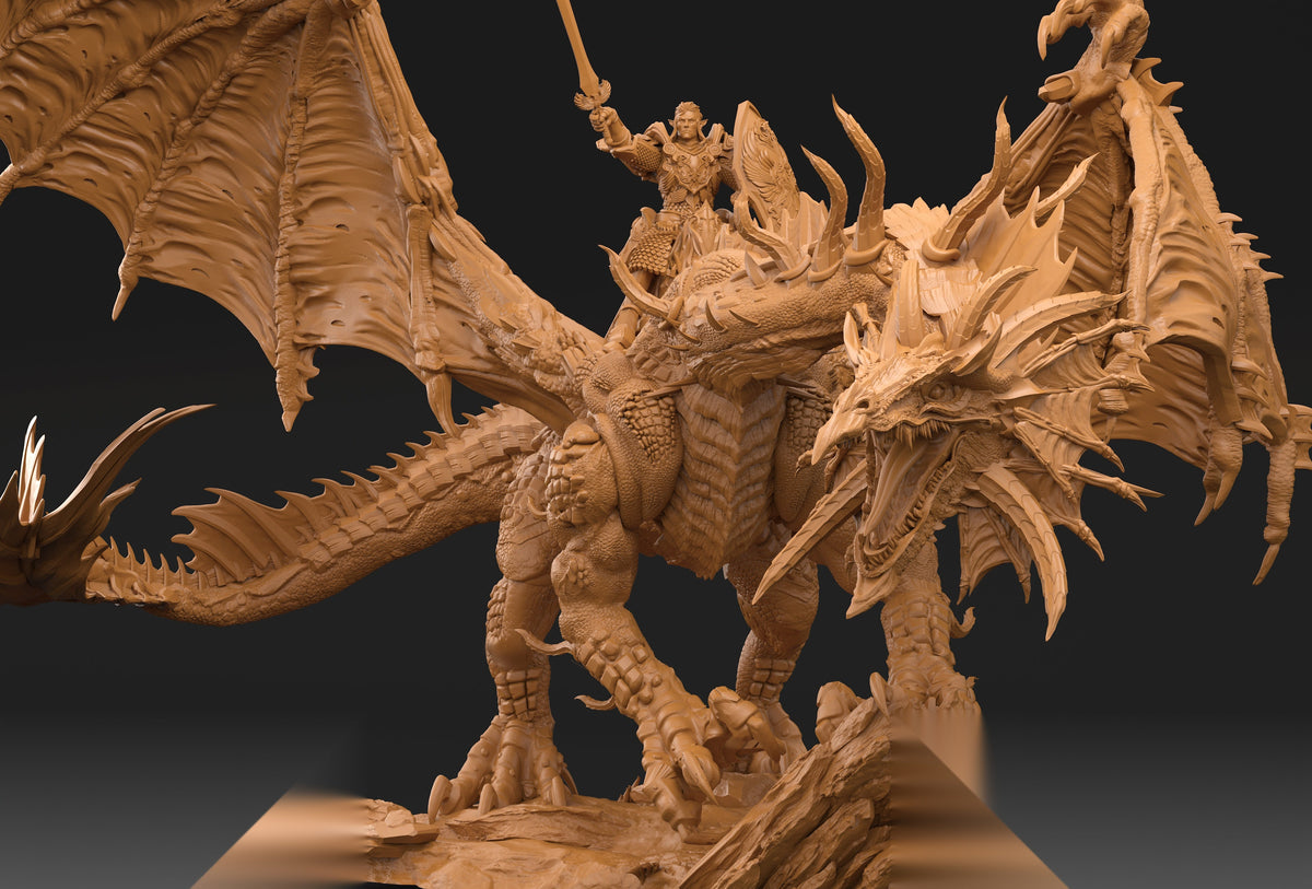 Grimdark Horse Lord 32mm resin miniature by 3DArtGuy