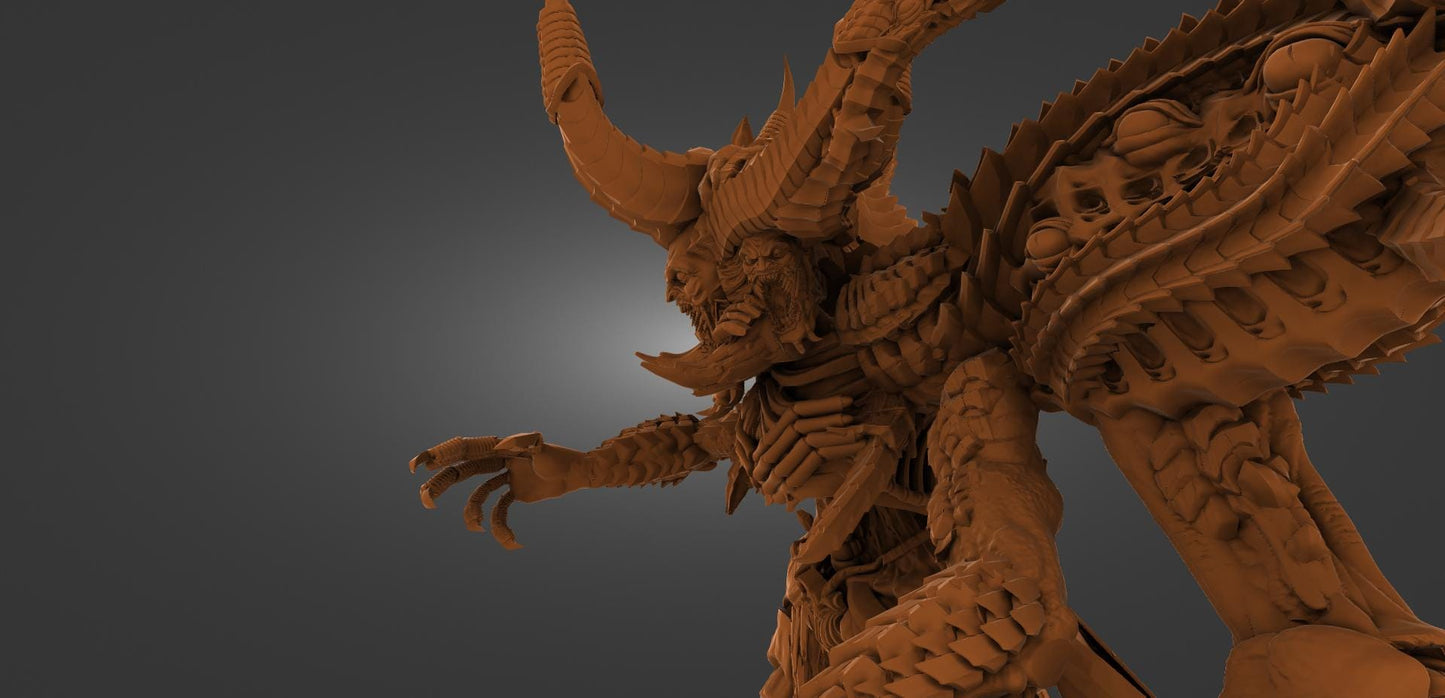 Belial Demon Fantasy Model 2 Versions 50mm 75mm 100mm 150mm {By3DArtGuy}