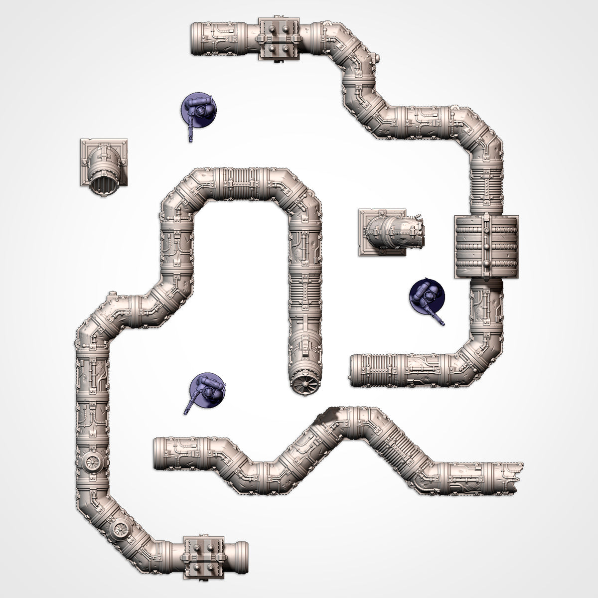 Modular Pipes – Txarli Factory 3D Printed Tabletop Terrain (28-32mm) - image 6