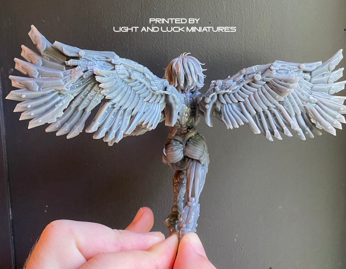 Cyborg Angel – 3DArtGuy 3D Printed Miniature (32mm) - image 6