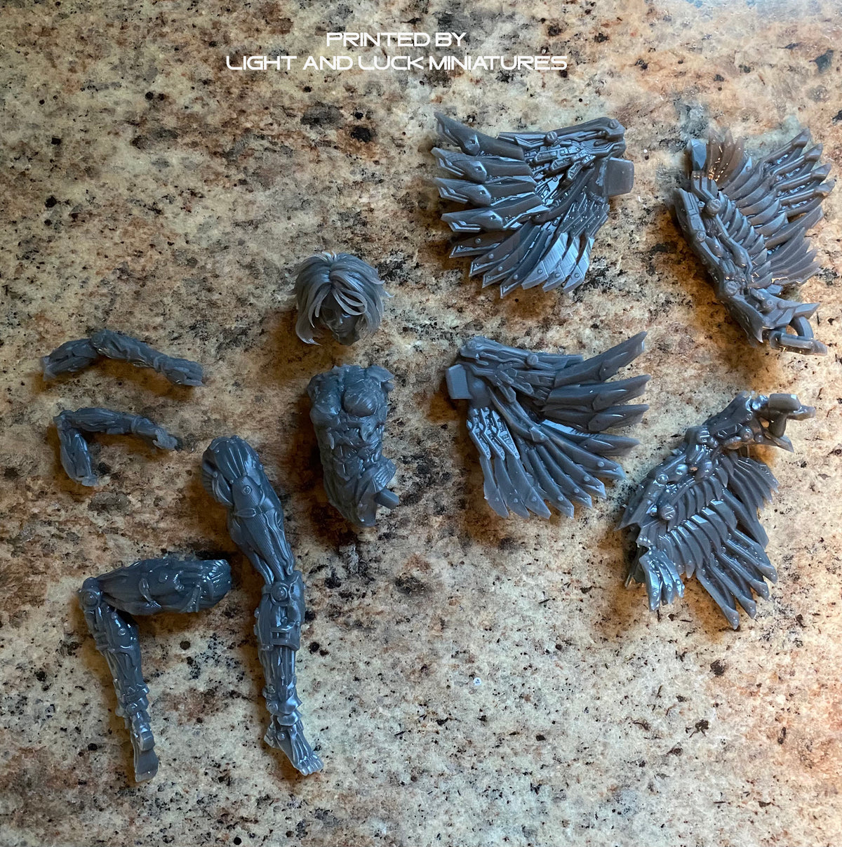 Cyborg Angel – 3DArtGuy 3D Printed Miniature (32mm) - image 9