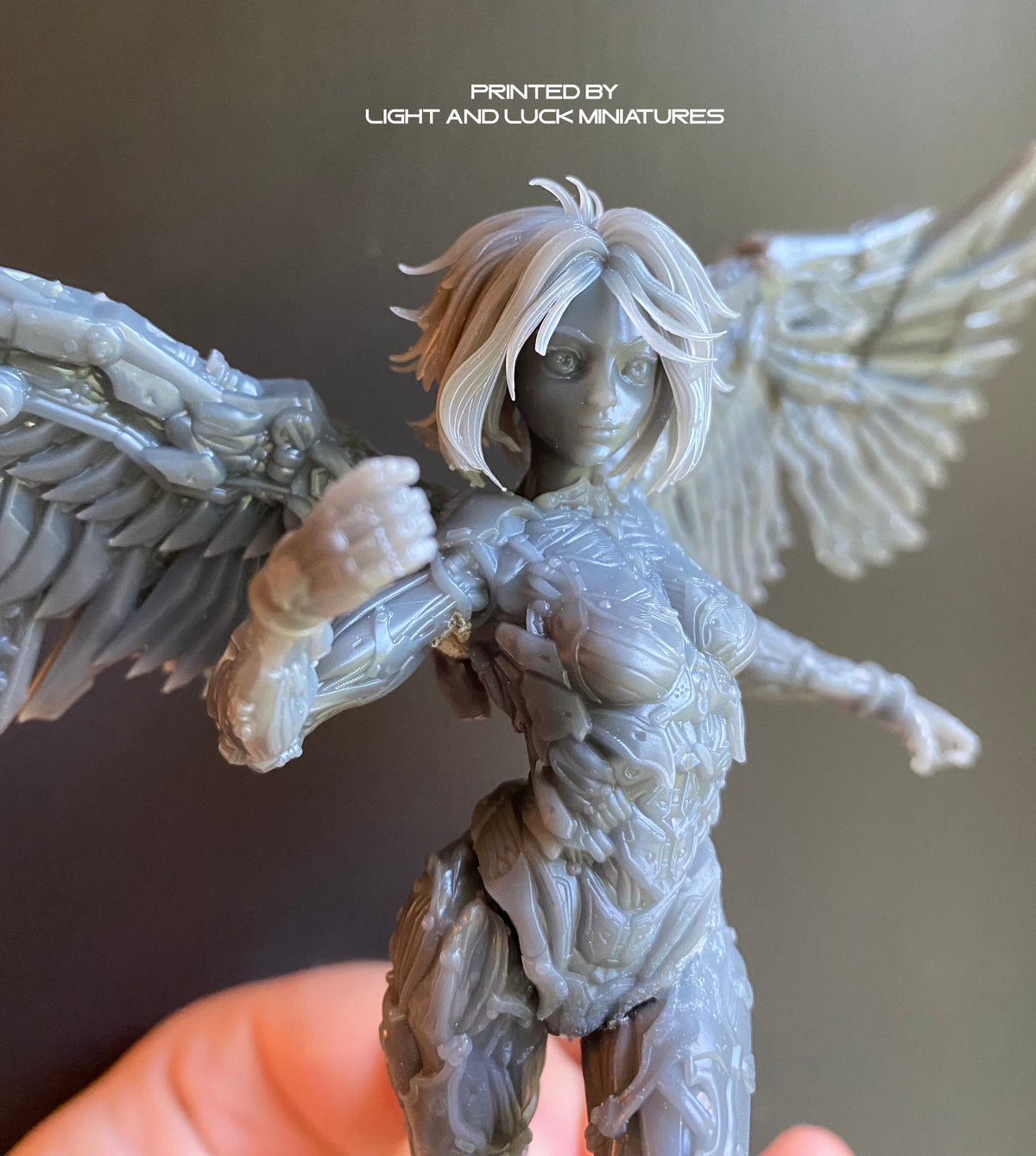 Cyborg Angel – 3DArtGuy 3D Printed Miniature (32mm) - image 4