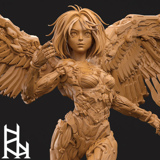Cyborg Angel – 3DArtGuy 3D Printed Miniature (32mm) - image 1