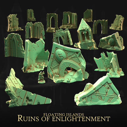Ruins of Enlightenment – Floating Islands | 3DHexes 3D Printed Tabletop Terrain (28-32mm) - image 1