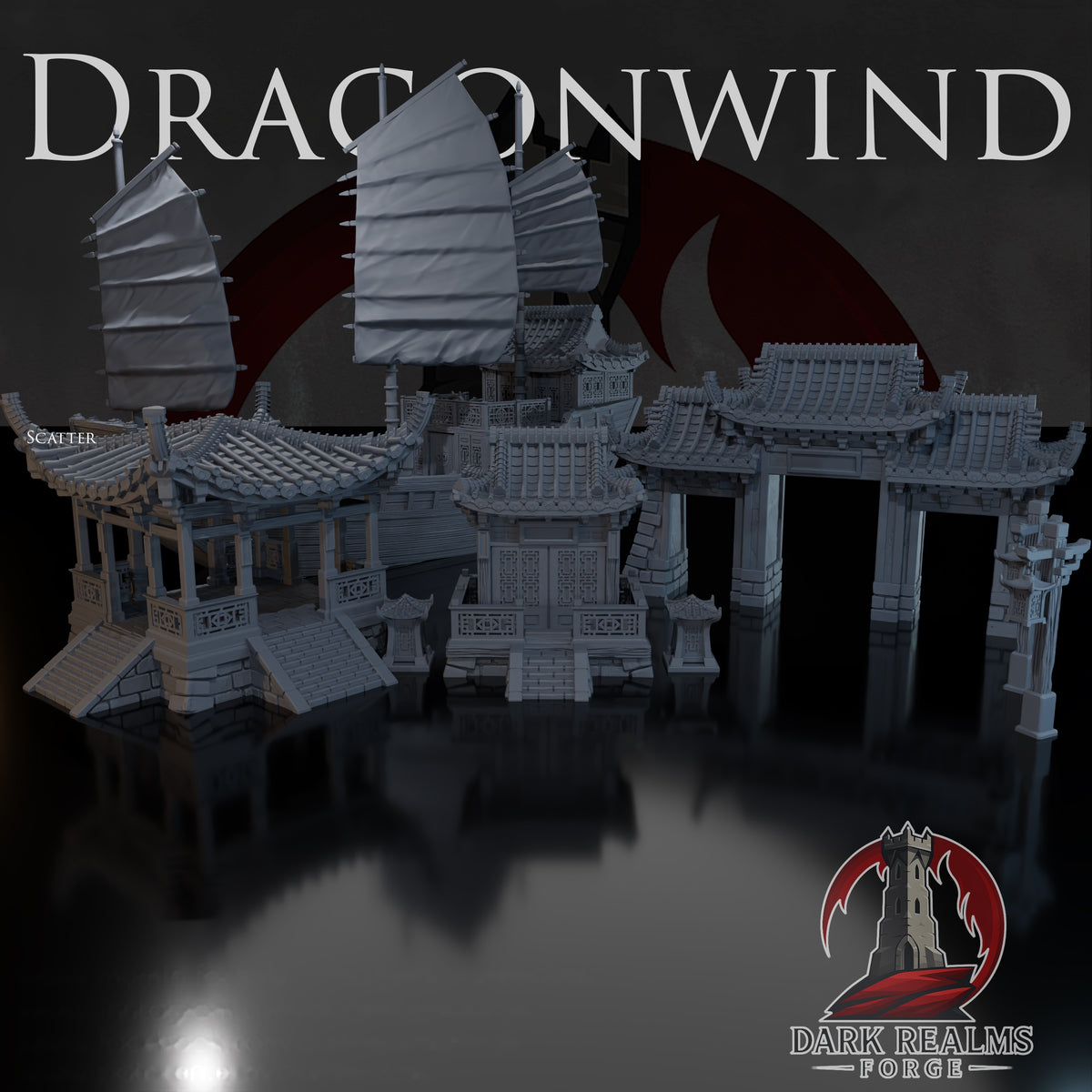 Dragonwind Fantasy Terrain — Scatter, Buildings & Ship