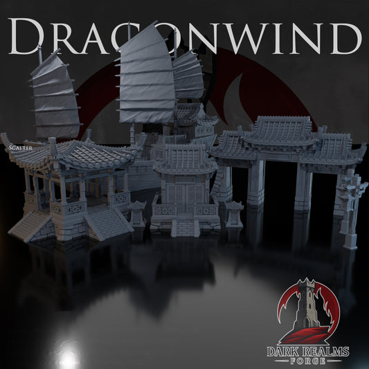 Dragonwind Fantasy Terrain — Scatter, Buildings & Ship