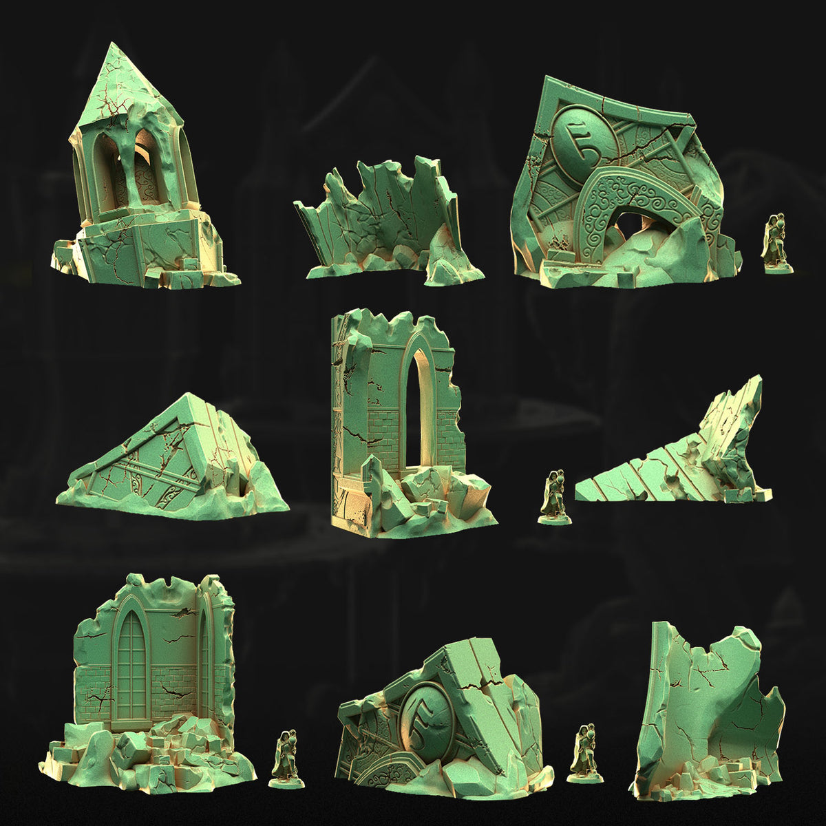 Ruins of Enlightenment – Floating Islands | 3DHexes 3D Printed Tabletop Terrain (28-32mm) - image 3