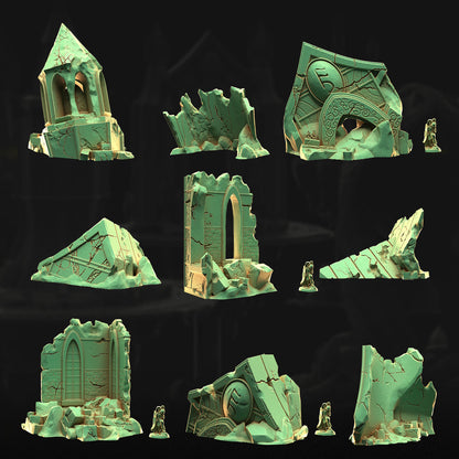 Ruins of Enlightenment – Floating Islands | 3DHexes 3D Printed Tabletop Terrain (28-32mm) - image 3