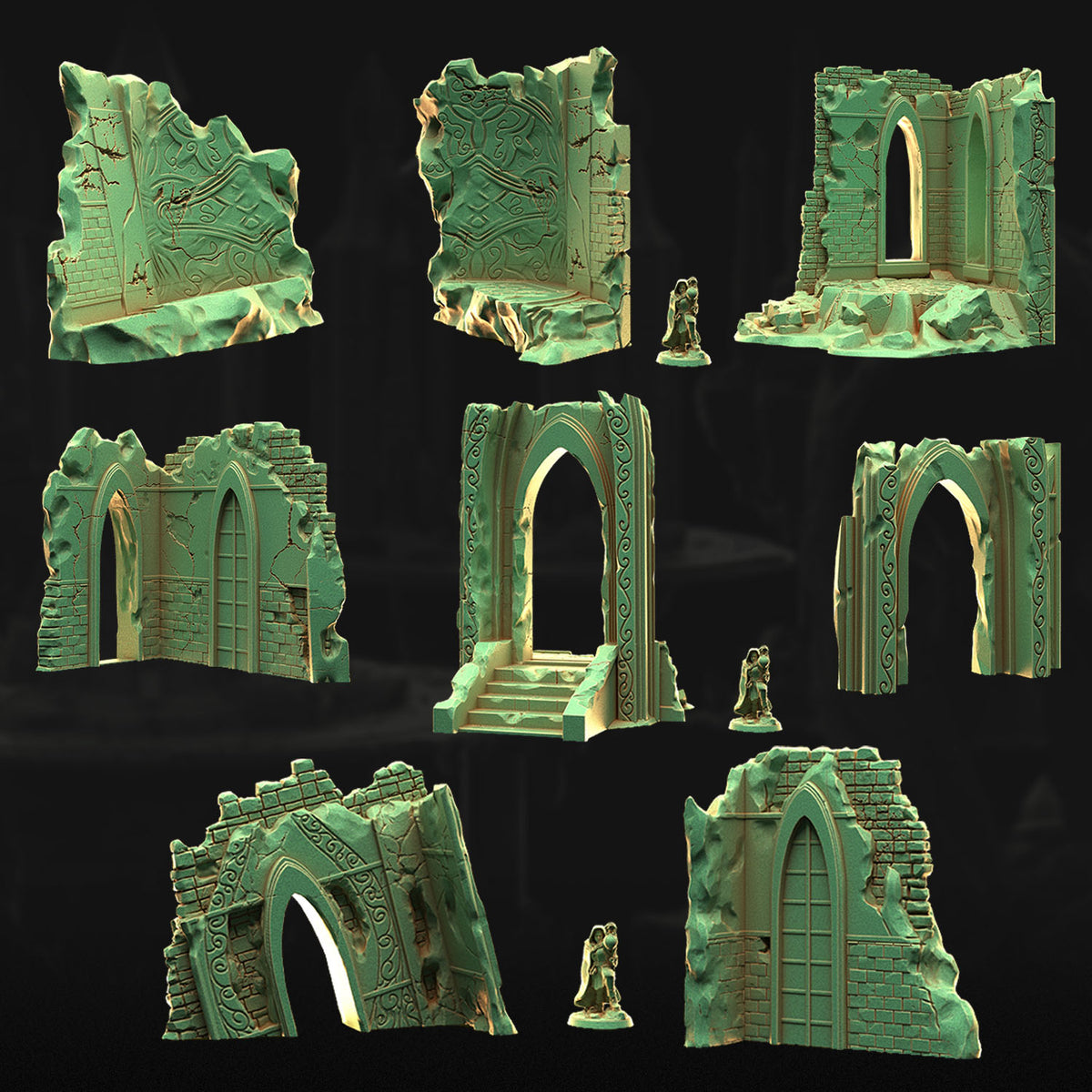 Ruins of Enlightenment – Floating Islands | 3DHexes 3D Printed Tabletop Terrain (28-32mm) - image 2