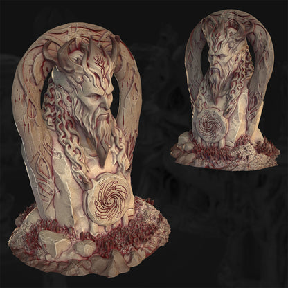 Archdruid’s Memorial Bust – The Veiled Grove | 3DHexes 3D Printed Tabletop Terrain (28-32mm) - image 2
