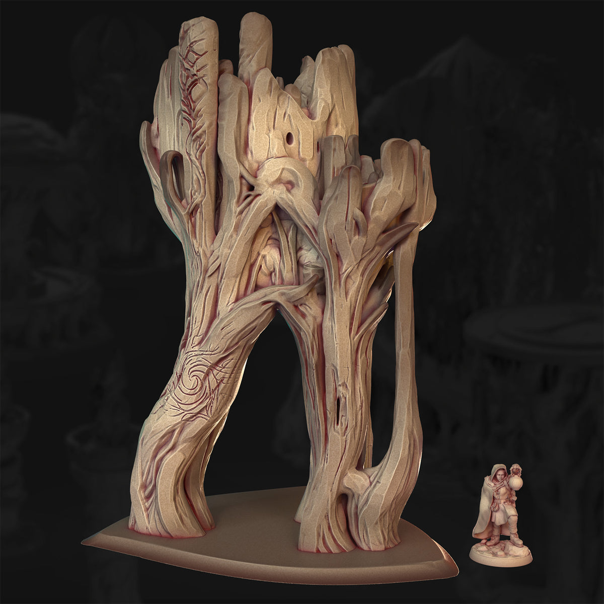 Gnarly Watchtower – The Veiled Grove | 3DHexes 3D Printed Tabletop Terrain (28-32mm) - image 1