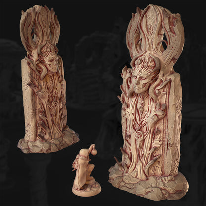 Rootbound Memorial – The Veiled Grove | 3DHexes 3D Printed Tabletop Terrain (28-32mm) - image 2