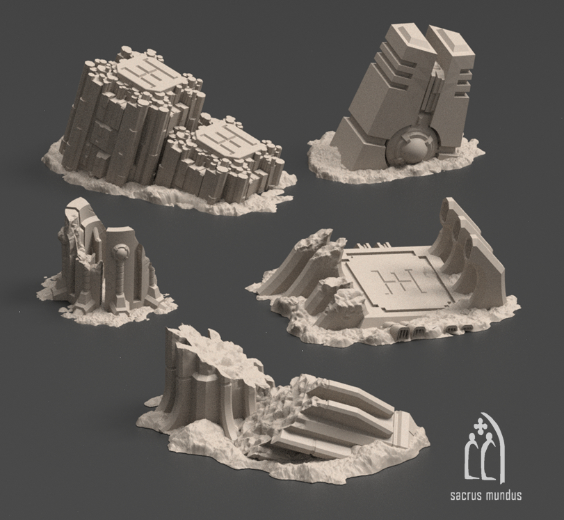 The Ruins of Karnac - Sacrusmundus terrain reference render