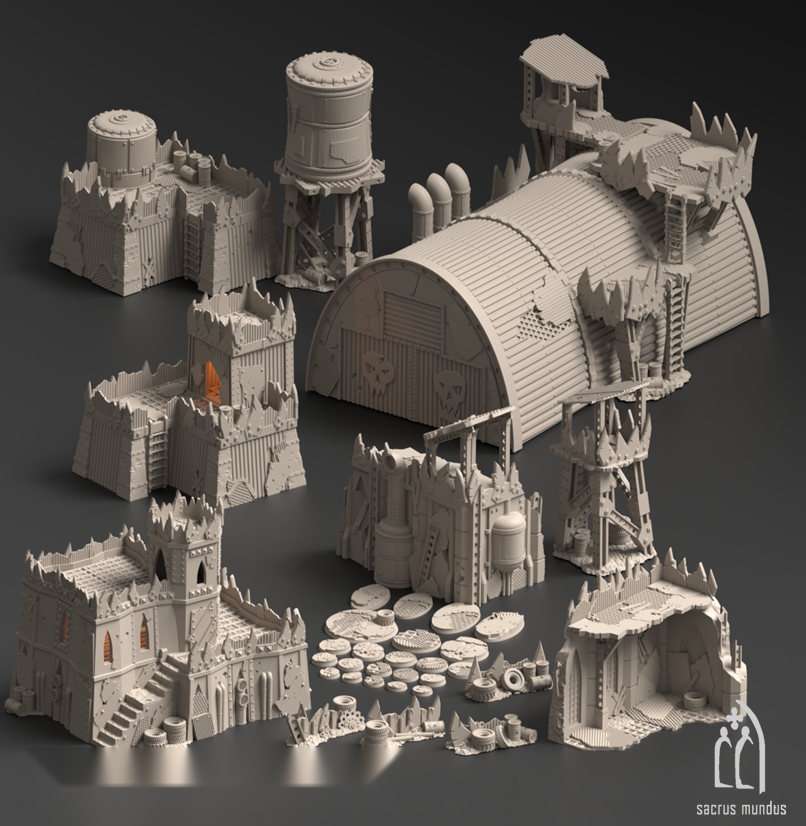 Warpzel-1A, Orc Settlement - Sacrusmundus terrain reference render