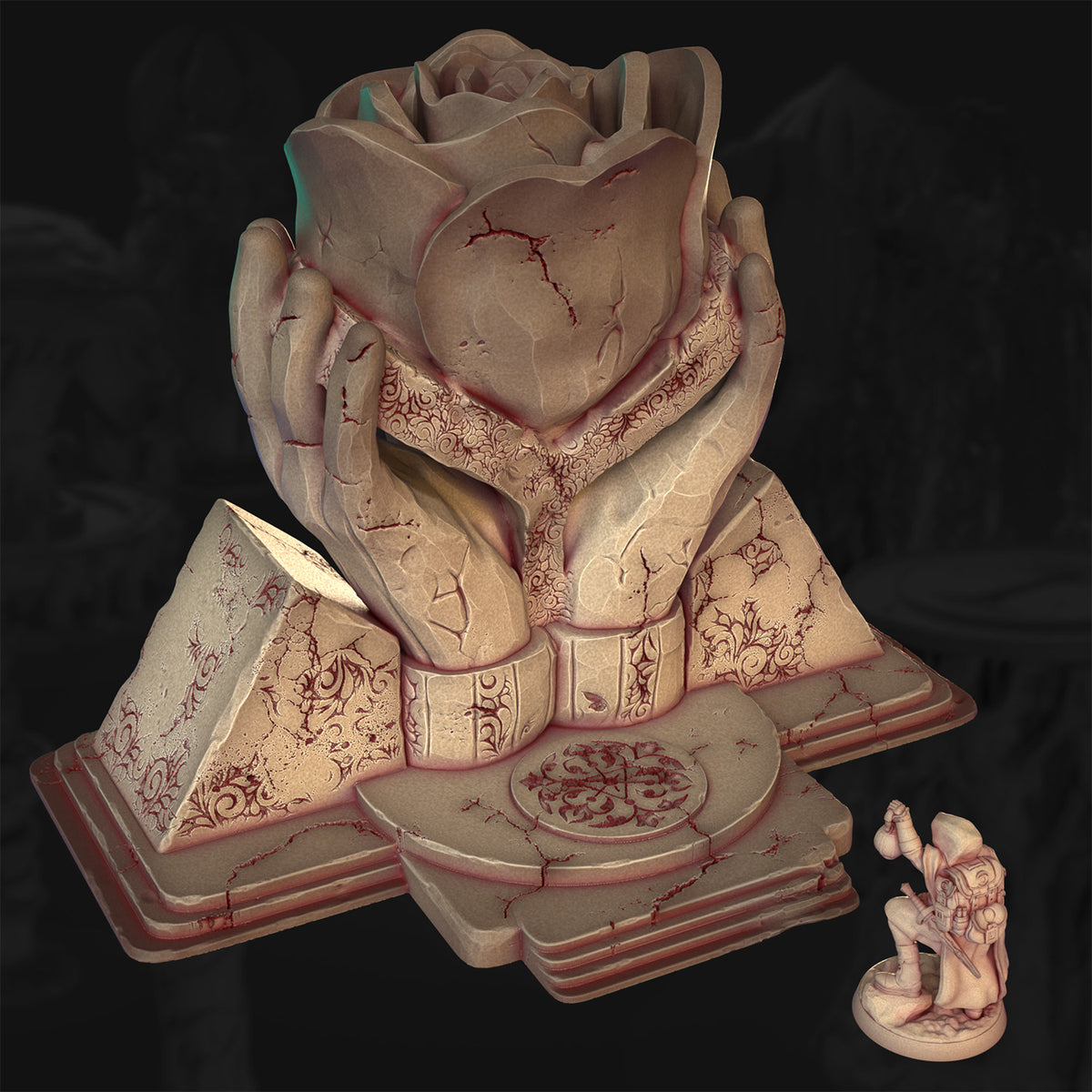 The Blooming Memorial – The Veiled Grove | 3DHexes 3D Printed Tabletop Terrain (28-32mm) - image 3