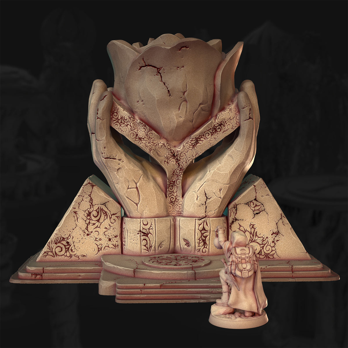 The Blooming Memorial – The Veiled Grove | 3DHexes 3D Printed Tabletop Terrain (28-32mm) - image 1