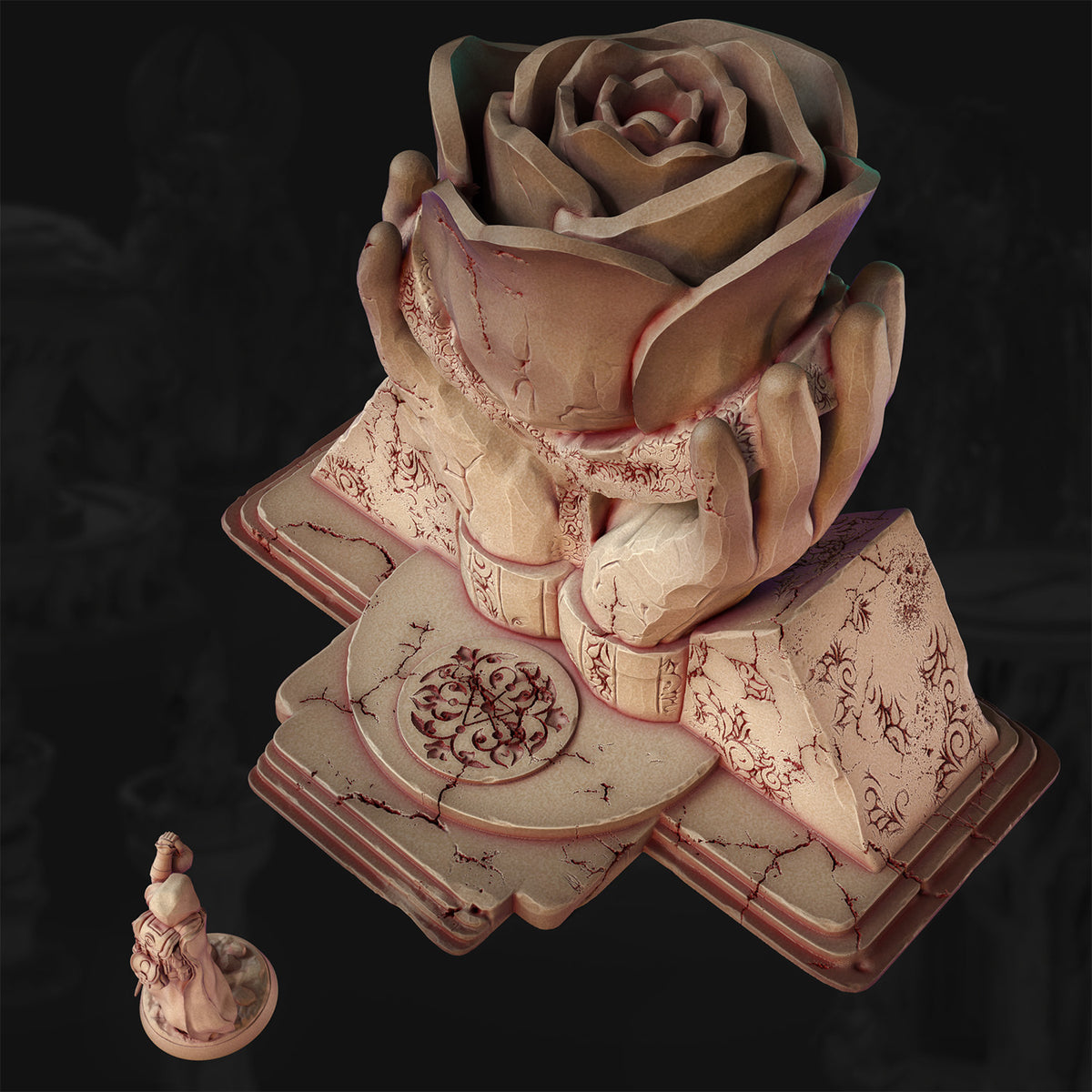 The Blooming Memorial – The Veiled Grove | 3DHexes 3D Printed Tabletop Terrain (28-32mm) - image 2