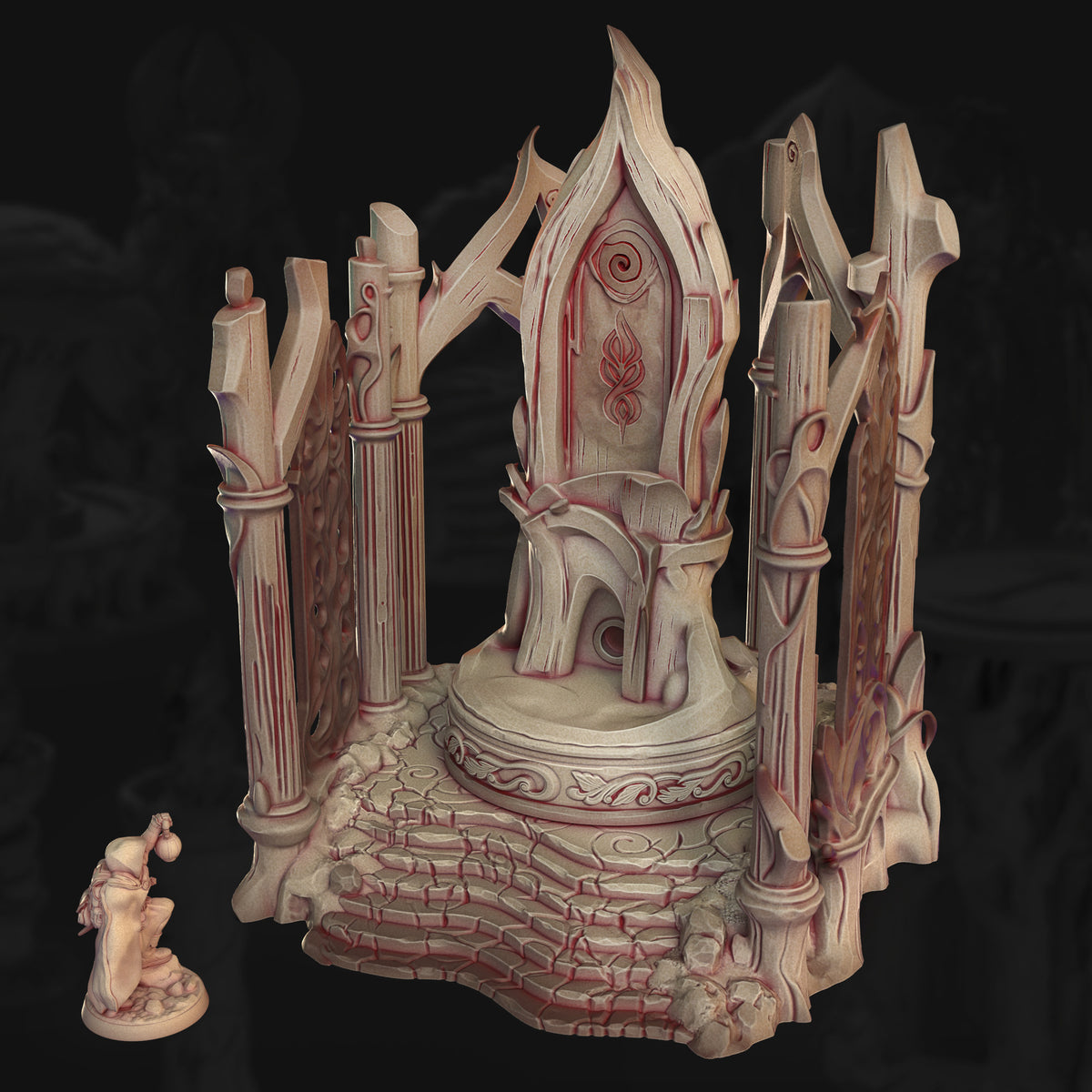 Veiled Shrine – The Veiled Grove | 3DHexes 3D Printed Tabletop Terrain (28-32mm) - image 2