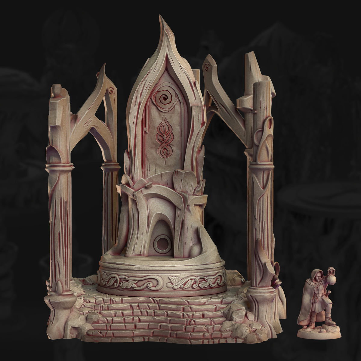 Veiled Shrine – The Veiled Grove | 3DHexes 3D Printed Tabletop Terrain (28-32mm) - image 1
