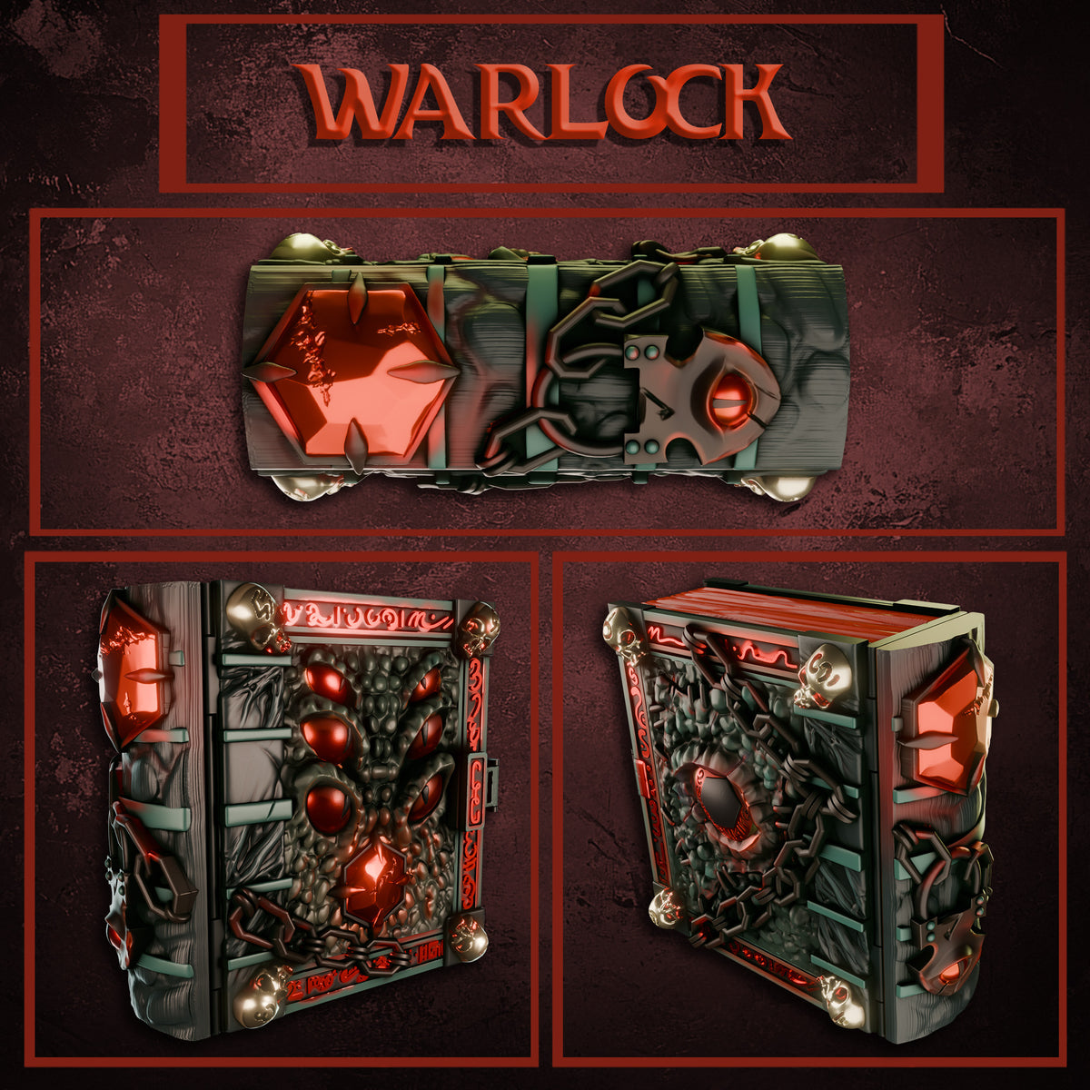 The Heroes' Tomes : Warlock Tome – Mojibake Collectibles 3D Printed Terrain (28mm) - image 1