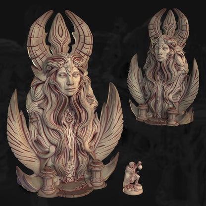 Veiled Queen Statue – The Veiled Grove | 3DHexes 3D Printed Tabletop Terrain (28-32mm) - image 1