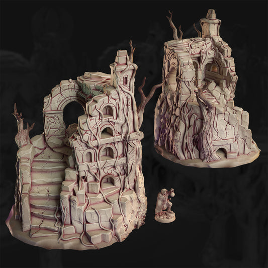 Entangled Ruins – The Veiled Grove | 3DHexes 3D Printed Tabletop Terrain (28-32mm) - image 1