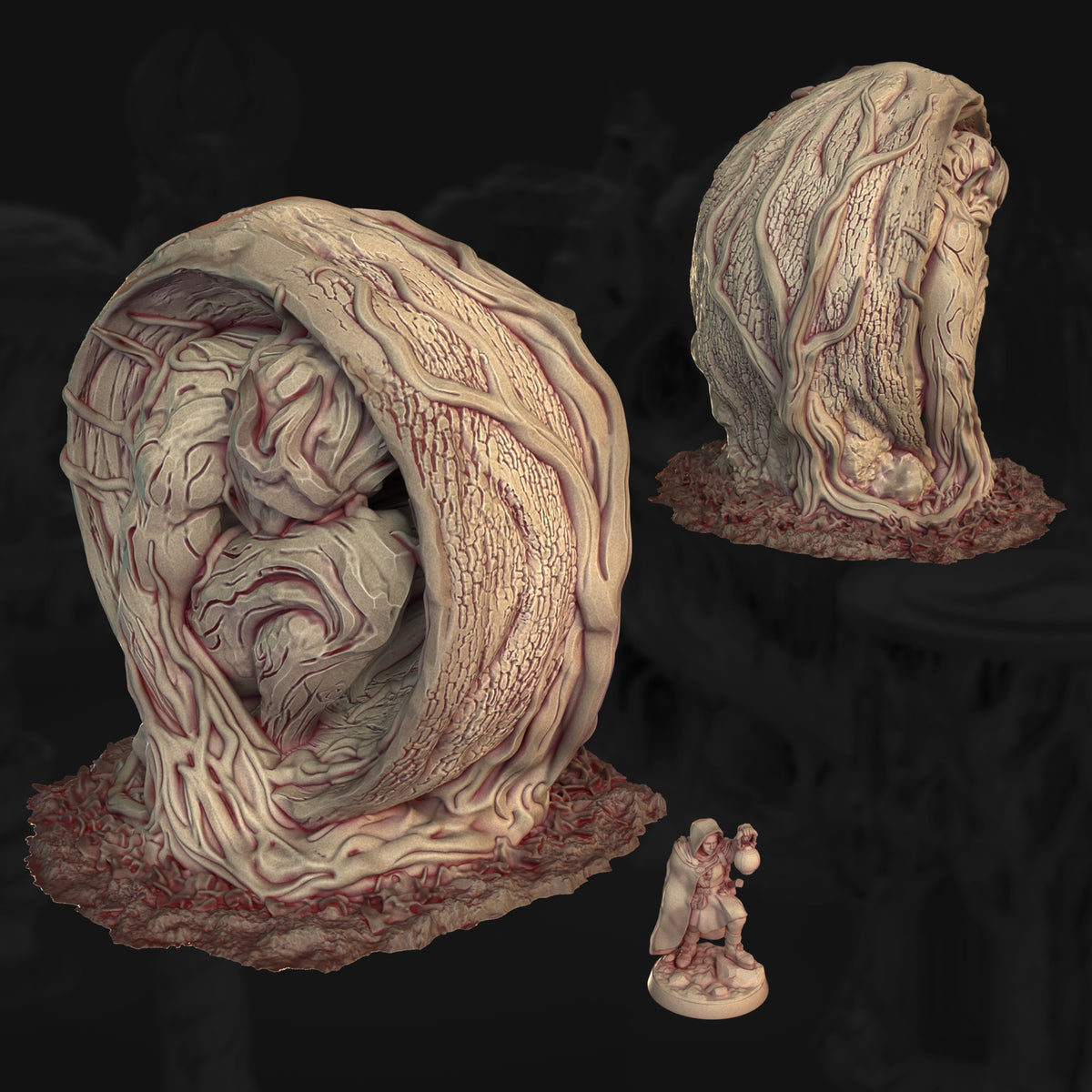 Rootbound Prison – The Veiled Grove | 3DHexes 3D Printed Tabletop Terrain (28-32mm) - image 3