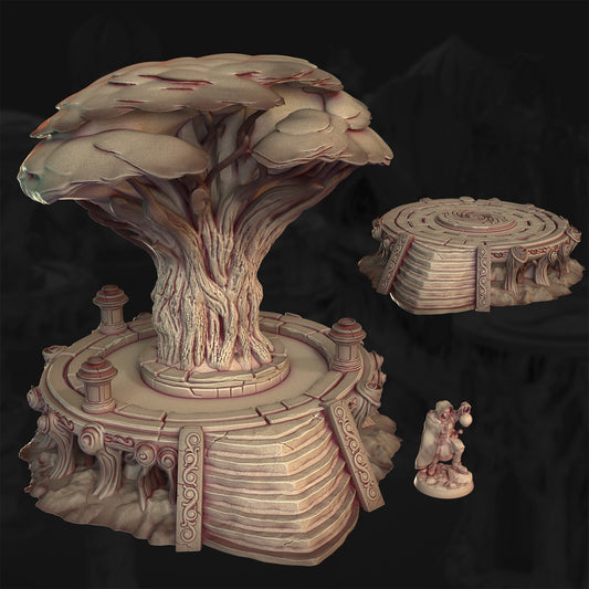Tree - Pond – The Veiled Grove | 3DHexes 3D Printed Tabletop Terrain (28-32mm) - image 1