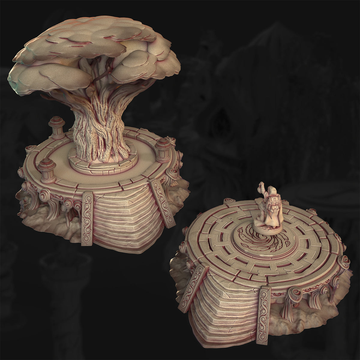 Tree - Pond – The Veiled Grove | 3DHexes 3D Printed Tabletop Terrain (28-32mm) - image 2